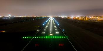 Lima runway at night