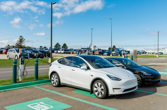 Electric vehicle charging points at YYG