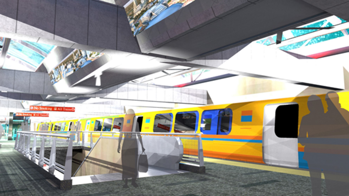 A rendering of the new station
