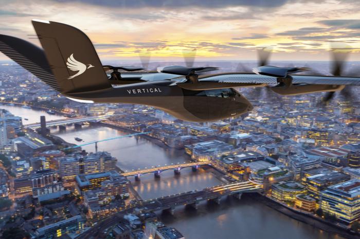 A rendering of an eVTOL over London