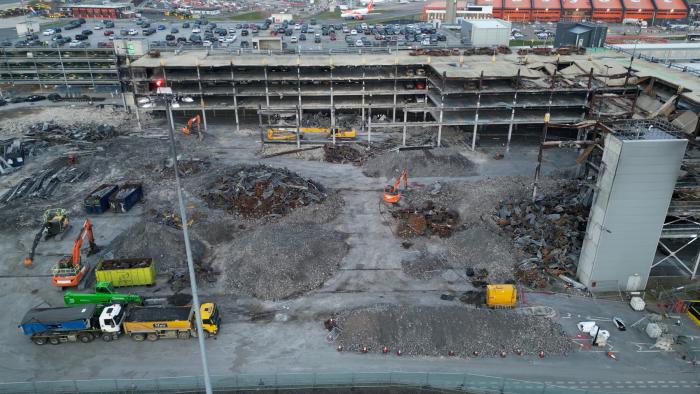More than 60% of the car park has been dismantled