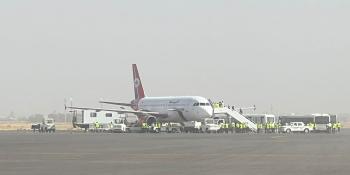 First flight from Sana'a Airport