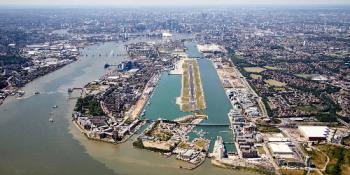 The Docklands site is bordered to the north by residential areas Andrew Holt/London City Airport