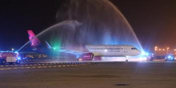 Wizz Air Abu Dhabi's inaugural flight at Kuwait