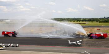 Unveiling of the upgraded runway at Maastricht Aachen Airport