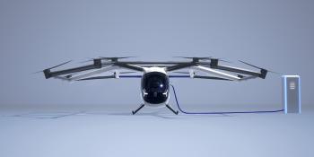 SKYDRIVE eVTOL Aircraft_Front and charging infrastructure