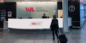 ADM Aéroports de Montréal welcome desk