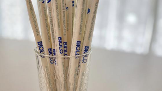 Biolo's PHA biodegradable drinking straws 