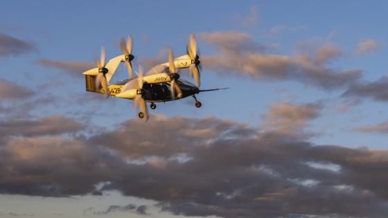 Joby eVtol with clouds
