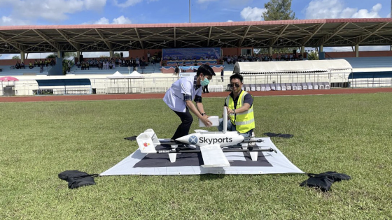 Skyports medical drone delivery demonstration in Thailand 