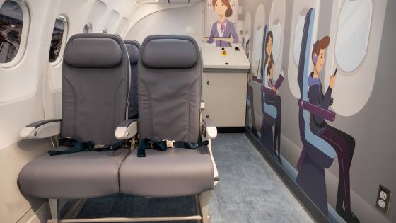 BOS sensory room airplane cabin