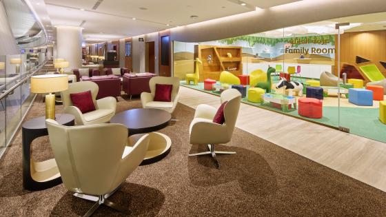 Etihad lounge Abu Dhabi_family room