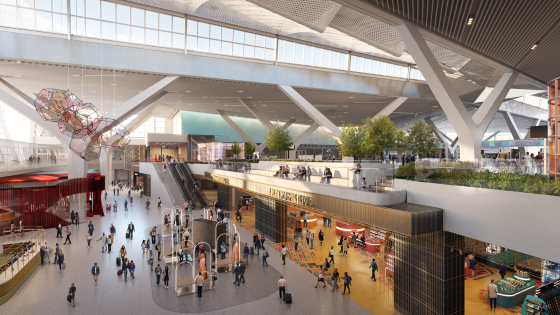 Rendering of the retail space at JFK NTO